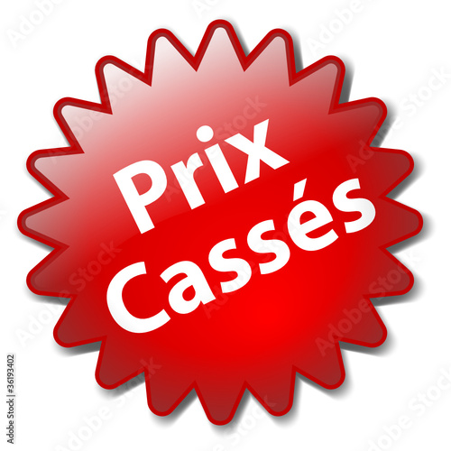 Tampon "PRIX CASSES" (offre spéciale soldes baisse déstockage)