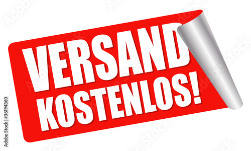 roter Aufkleber - Versand kostenlos