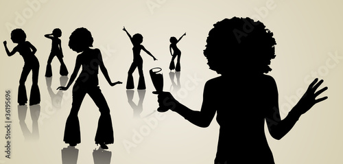 Disco - silhouette danse - reine du dancefloor