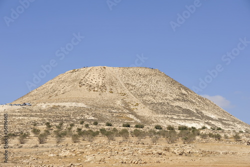 Herodium fortress in Judea desert  Israel