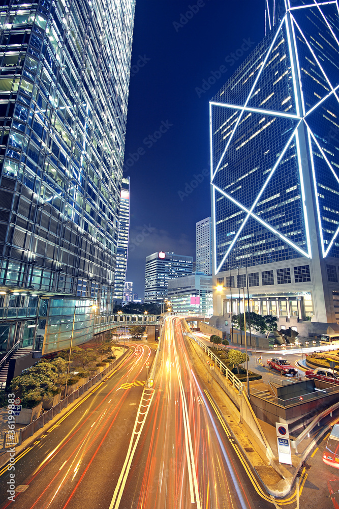 High speed traffic and blurred light trails High speed traffic and blurred light trails