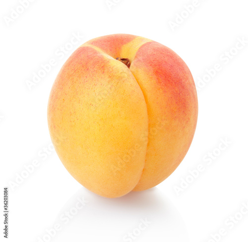 Apricot isolated on white background, clipping path included