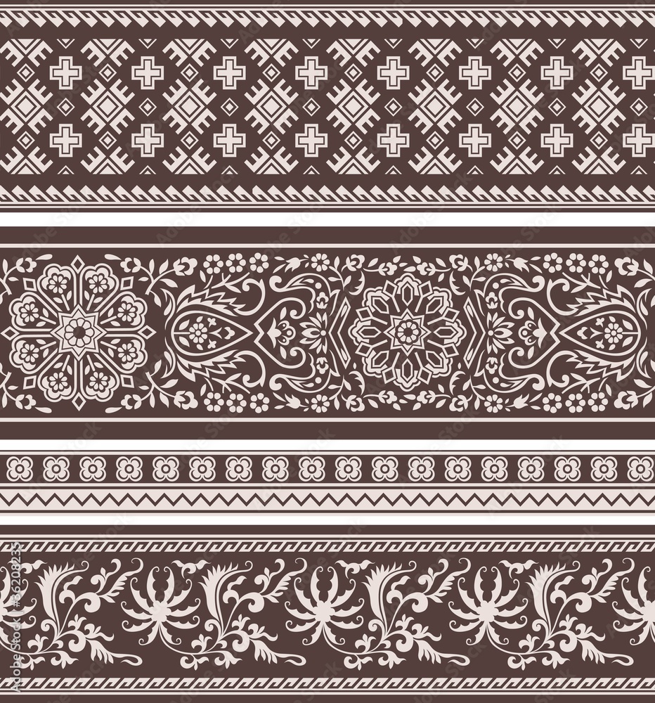 indian style floral border set indian style floral border set