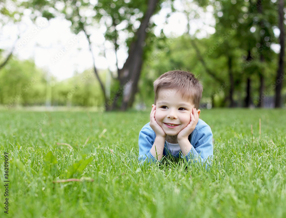 Portrait of a little boy outdoors Portrait of a little boy outdoors
