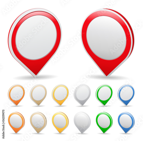 Vector set of map markers Free Download Vector set of map markers - GFXLoad