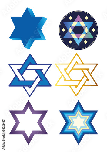 illustration with stars of david