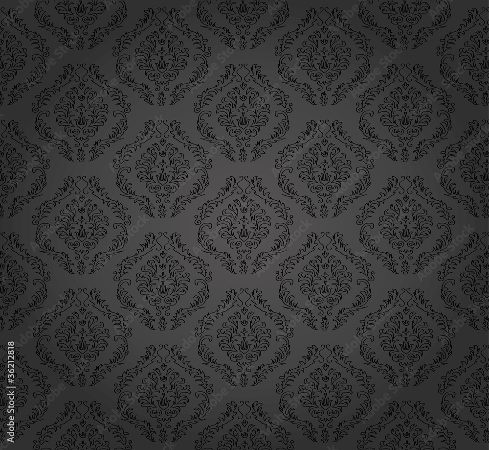 Hintergrund Tapete Ornament Muster schwarz Stock Vector | Adobe Stock
