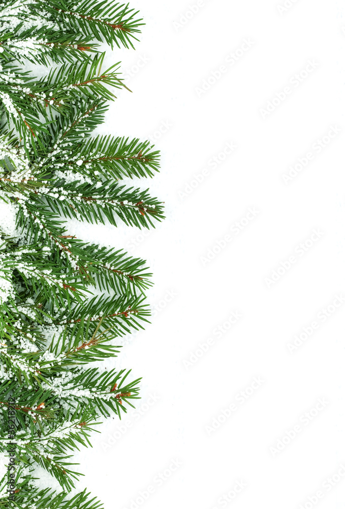 Obraz premium Christmas framework with snow