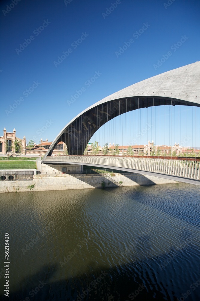 footbridge over Manzanares river footbridge over Manzanares river