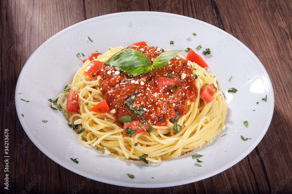 Spaghetti Bolognaise, Motiv für Buch, quer solo