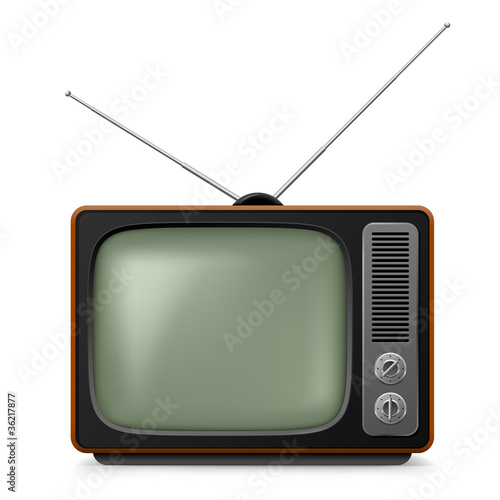 Realistic vintage TV.