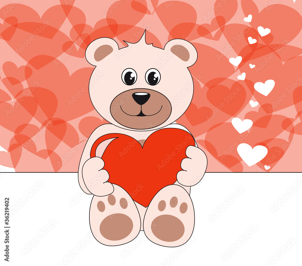 Obraz premium teddy verliebt