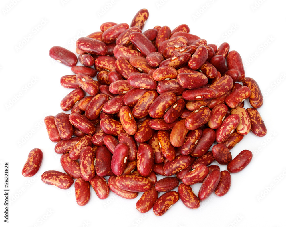 dried red beans on white background dried red beans on white background