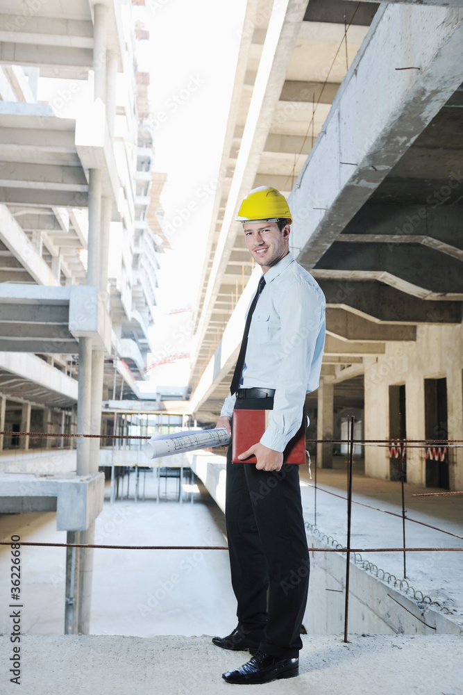 architect on construction site architect on construction site