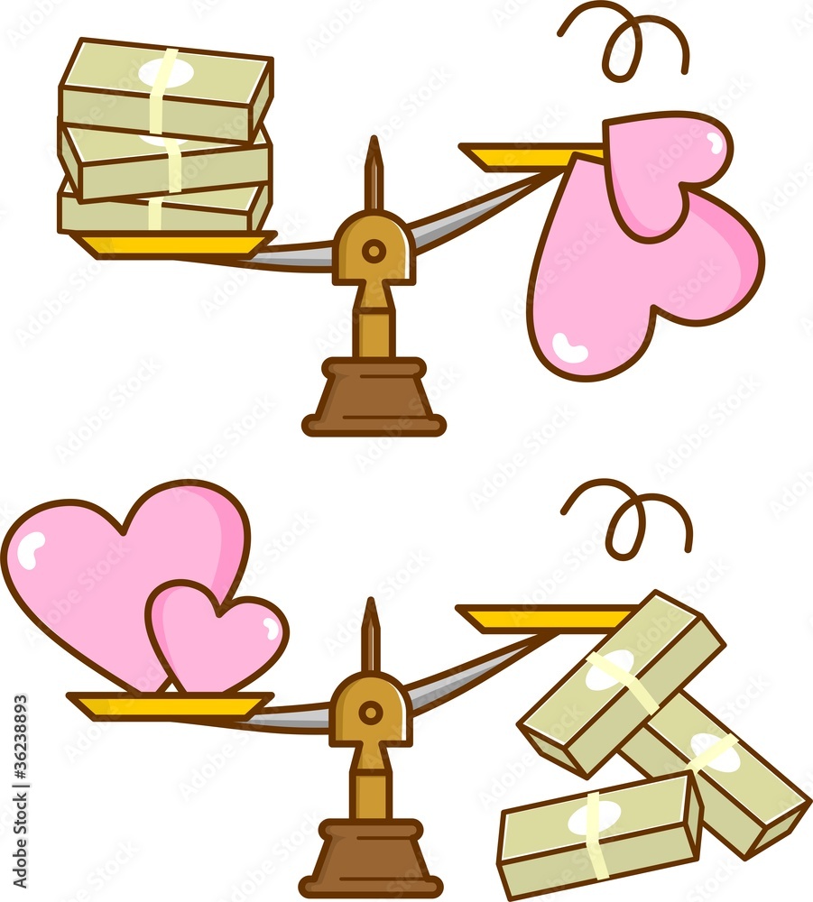 お金と愛情の価値 Stock イラスト Adobe Stock