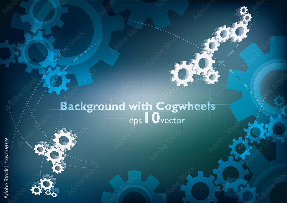 business brainstorming background with cogwheels