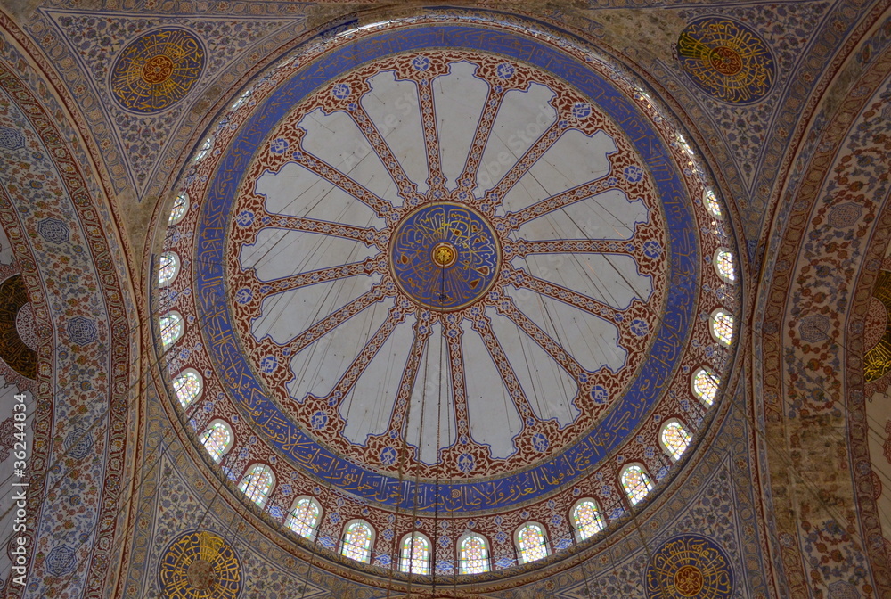 Top off the blue church in Istanbul