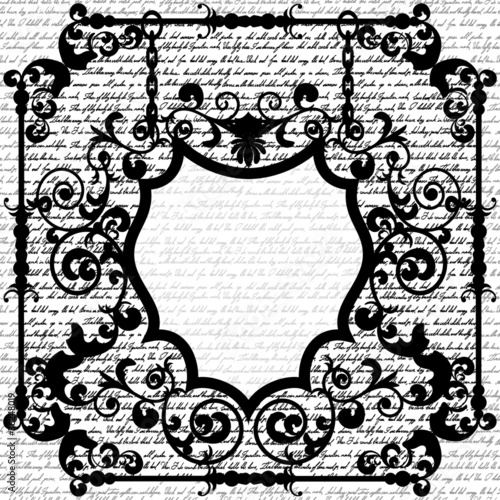 Black and white wrought frame for your text