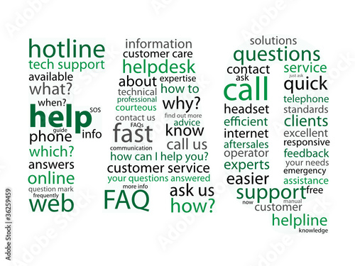 "FAQ" Tag Cloud (questions support help hotline icons button)