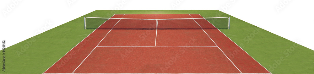 tennis court isolated on white background