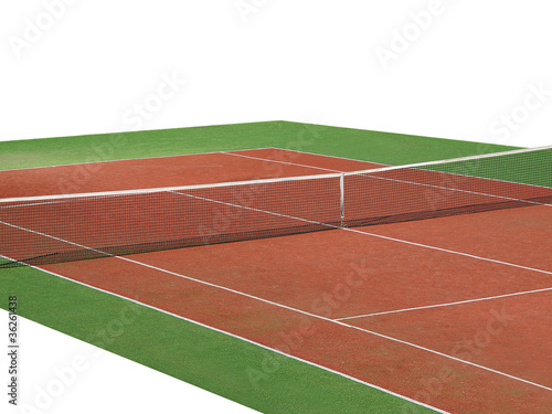 tennis court isolated on white background