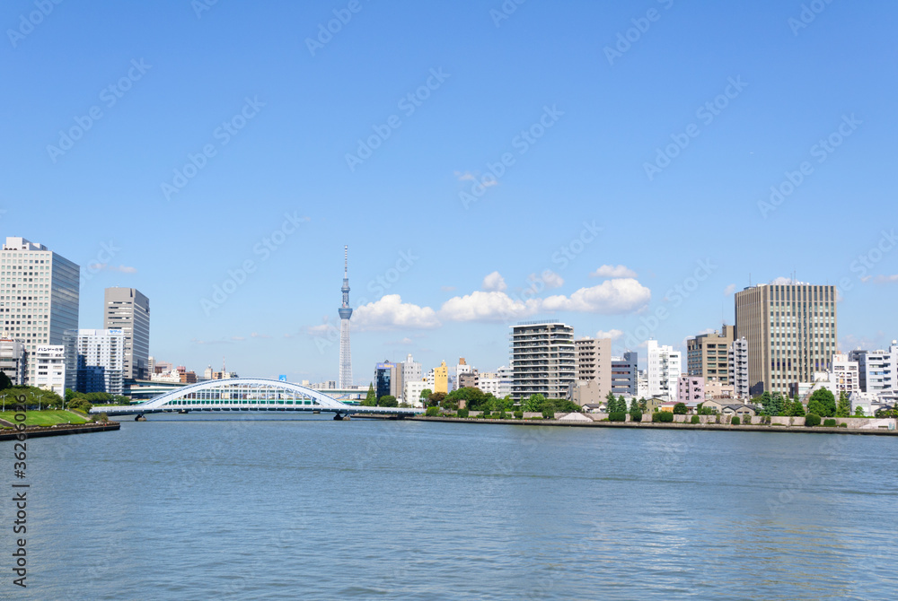 Tokyo Sky Tree and Sumida river