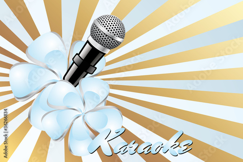 Karaoke - poster template in vectors