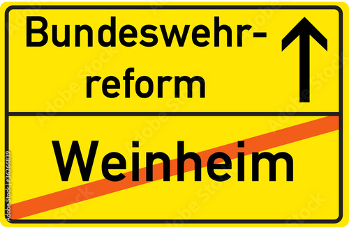 Schild bundeswehrreform Weinheim