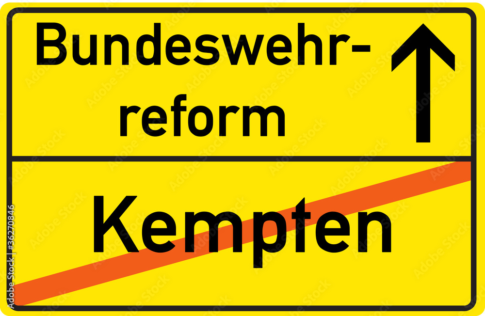 Schild Bundeswehrreform Kempten