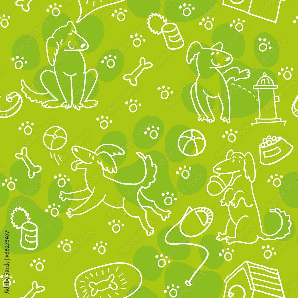 Pattern With Dogs. Pattern With Dogs.