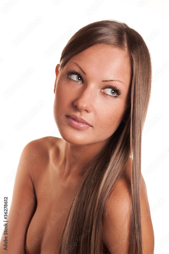 closeup portrait of a young beautiful girl with long hair closeup portrait of a young beautiful girl with long hair
