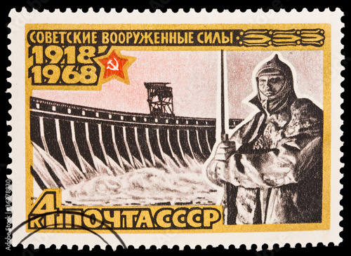 USSR - CIRCA 1968: A stamp printed in the USSR, devoted The Sovi photo