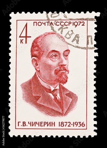 USSR, shows G.V.Chicherin,  1872-1936, 1972 photo