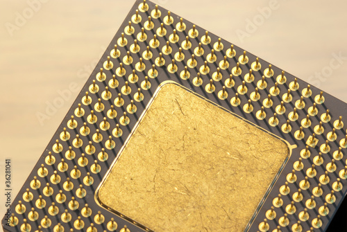 Vászonkép Back of a microprocessor