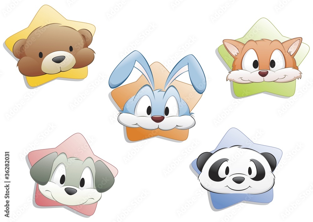 Cartoon Animal Faces Cartoon Animal Faces