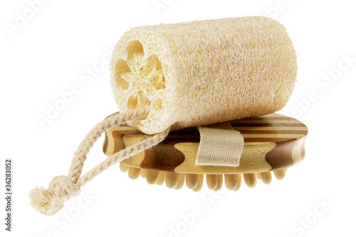 Obraz na płótnie Body Scrub and Loofah