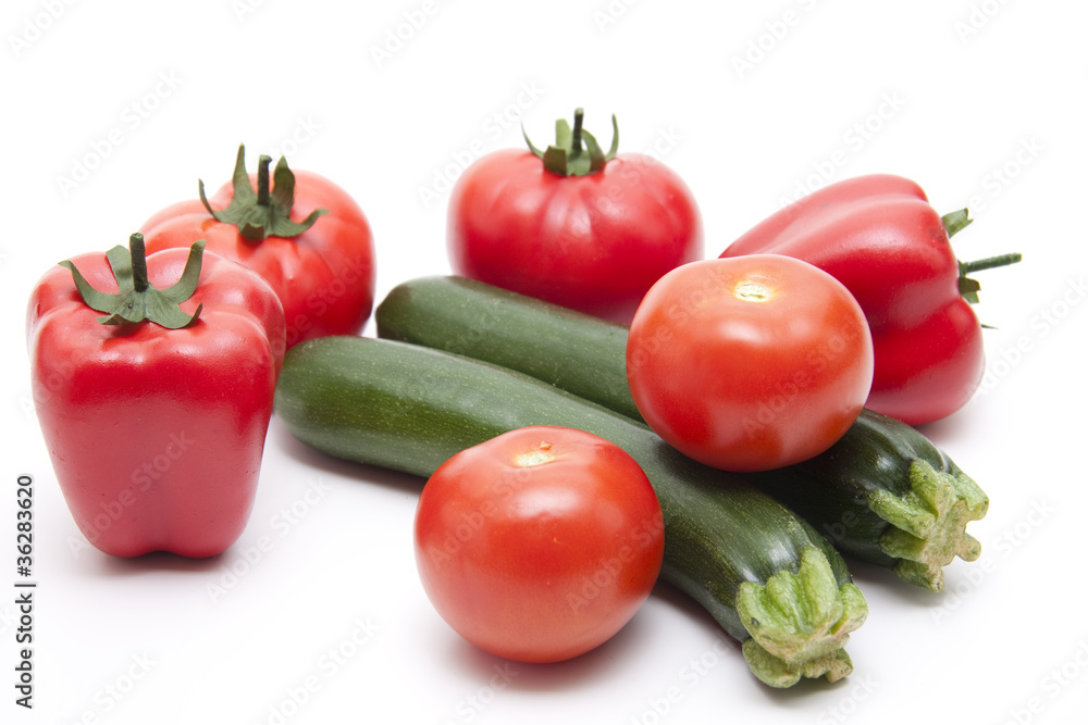 Tomaten und Zucchini