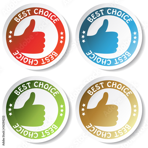 Vector sticker - best choice