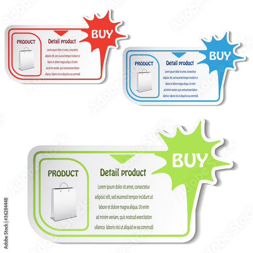 Vector shopping banners for product
