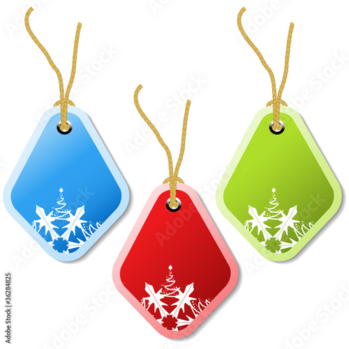 Vector Christmas shopping tags