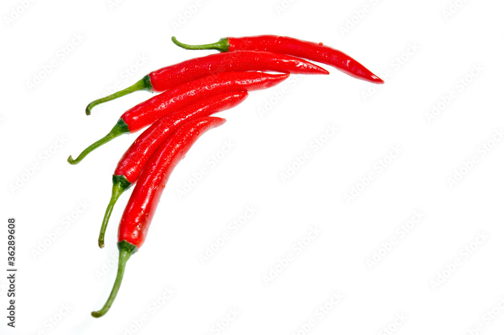 Five red chilies Five red chilies
