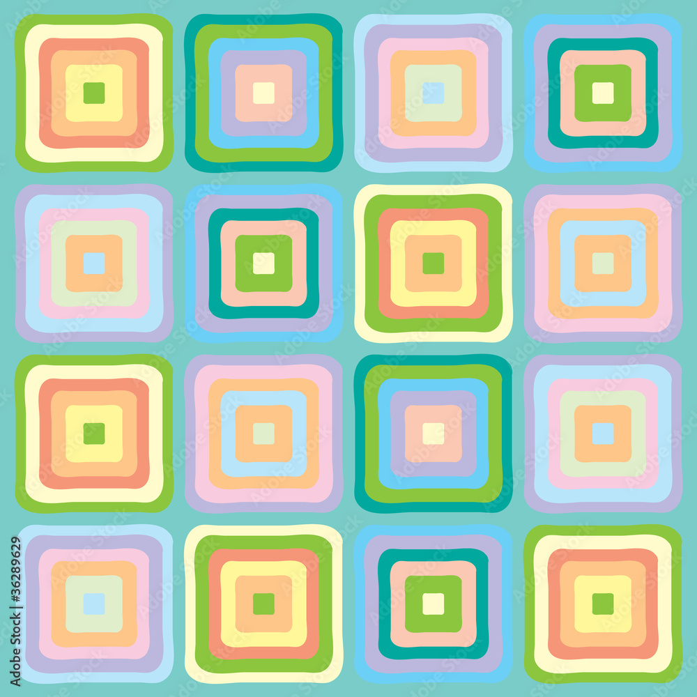 Seamless colorful squares pattern