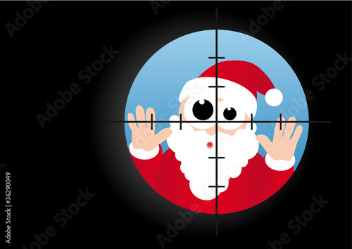 Weihnachtsmann im Zielfernrohr