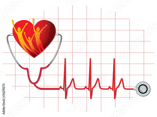 Family healthcare icon vector