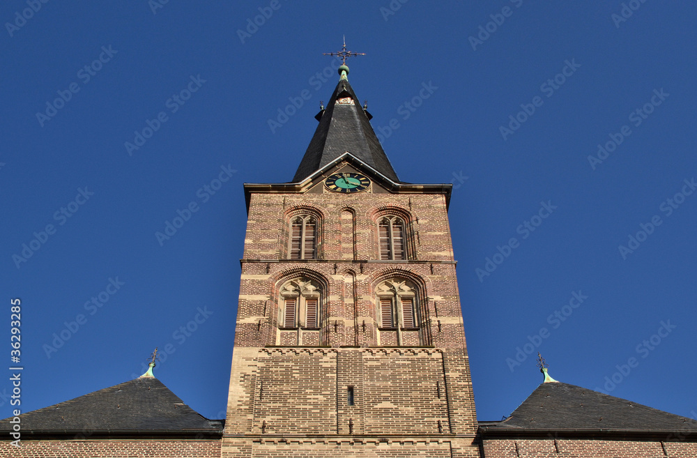 Tower of the church in Straelen in Germany.