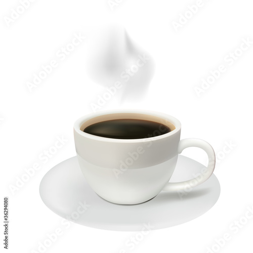 Coffee cup on a white background