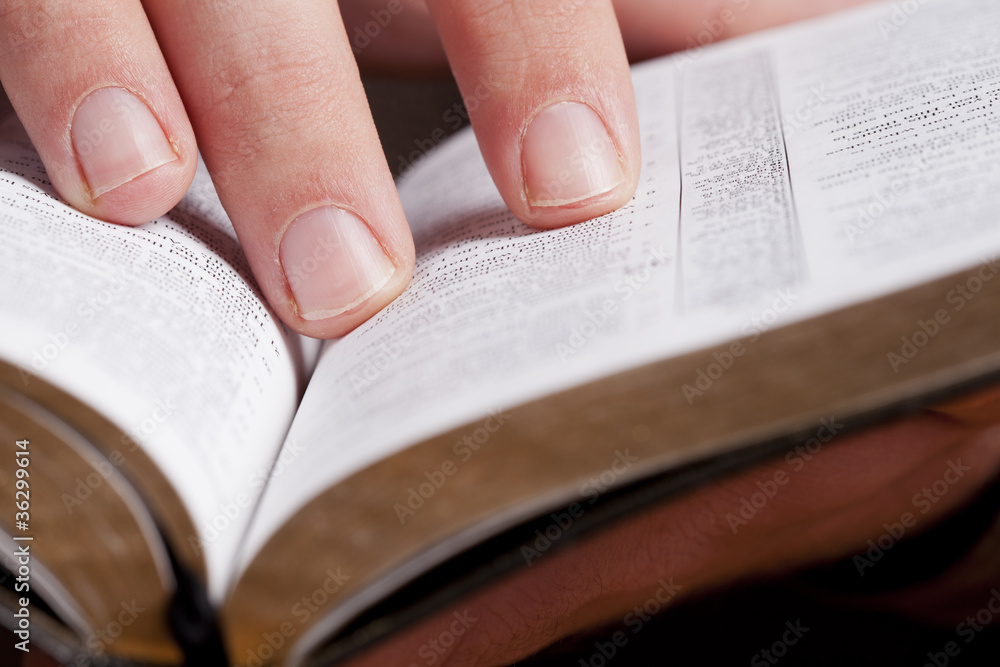 Fototapeta premium Reading Through the Bible