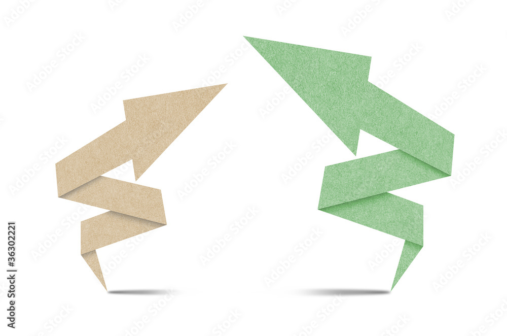 Arrow recycled paper craft for make note stick Arrow recycled paper craft for make note stick