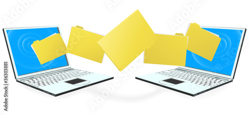 Laptop computers transferring files