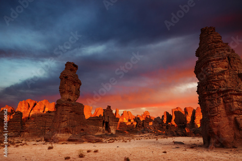 Sunrise in Sahara Desert